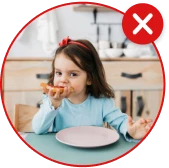 No eating or covered face