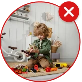 No far away or side angle