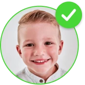 Clear front-facing photo